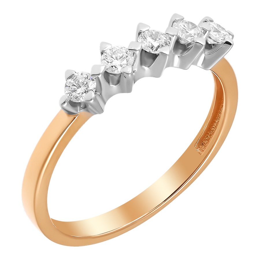 Кольцо, золото, бриллиант, 1-525-10